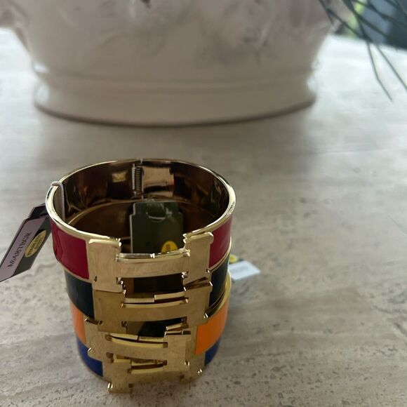 Colorful Enamel Gold-Tone Bracelet 
Pick your color - Picture 2 of 3